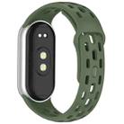 For  Xiaomi Smart Band 10 / 9 / 8 Honeycomb Hole Breathable TPU Watch Band(Dark Green) - 2