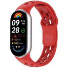 For  Xiaomi Smart Band 10 / 9 / 8 Honeycomb Hole Breathable TPU Watch Band(Red) - 1