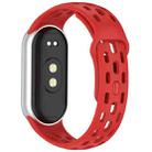 For  Xiaomi Smart Band 10 / 9 / 8 Honeycomb Hole Breathable TPU Watch Band(Red) - 2