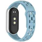 For  Xiaomi Smart Band 10 / 9 / 8 Honeycomb Hole Breathable TPU Watch Band(Light Blue) - 2