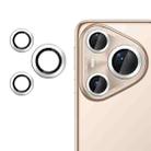 For Huawei Pura 80 Ultra Kalebol No Flicker Ultra-Thin Individual Camera Lens Tempered Glass Film(Silver) - 1