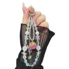 White Rose Real Flower Double-Layer Mobile PhoneChain - 1