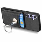 For Samsung Galaxy A26 5G Retro Folding Ring Holder Card Bag MagSafe Phone Case(Black) - 3