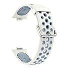 For Huawei Watch Fit4 Pro / Fit4 / Fit3 Round Holes Two Color Silicone Watch Band(Mineral Water Gray) - 3