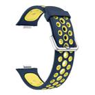 For Huawei Watch Fit4 Pro / Fit4 / Fit3 Round Holes Two Color Silicone Watch Band(Ceylon Yellow) - 3