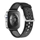 For Huawei Watch Fit4 Pro / Fit4 / Fit3 Round Holes Two Color Silicone Watch Band(Black Gray) - 2