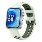For Huawei Watch Fit4 Pro / Fit4 / Fit3 Round Holes Two Color Silicone Watch Band(Mint Green) - 1