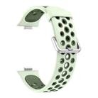For Huawei Watch Fit4 Pro / Fit4 / Fit3 Round Holes Two Color Silicone Watch Band(Mint Green) - 3