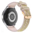 For Samsung Galaxy Watch 7 40 / 44mm Glitter Silicone Hybrid Leather Watch Band(Gold) - 2