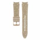 For Samsung Galaxy Watch 7 40 / 44mm Glitter Silicone Hybrid Leather Watch Band(Gold) - 3