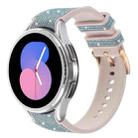 For Samsung Galaxy Watch 7 40 / 44mm Glitter Silicone Hybrid Leather Watch Band(Blue) - 1
