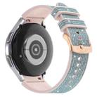 For Samsung Galaxy Watch 7 40 / 44mm Glitter Silicone Hybrid Leather Watch Band(Blue) - 2