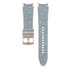 For Samsung Galaxy Watch 7 40 / 44mm Glitter Silicone Hybrid Leather Watch Band(Blue) - 3