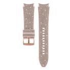 For Samsung Galaxy Watch 7 40 / 44mm Glitter Silicone Hybrid Leather Watch Band(Rose Gold) - 3