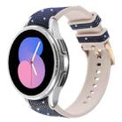 For Samsung Galaxy Watch 7 40 / 44mm Glitter Silicone Hybrid Leather Watch Band(Black Blue) - 1