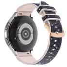 For Samsung Galaxy Watch 7 40 / 44mm Glitter Silicone Hybrid Leather Watch Band(Black Blue) - 2