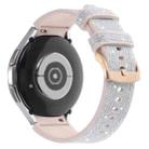 For Samsung Galaxy Watch 7 40 / 44mm Glitter Silicone Hybrid Leather Watch Band(Silver) - 2