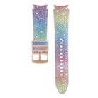 For Samsung Galaxy Watch 7 40 / 44mm Glitter Silicone Hybrid Leather Watch Band(Rainbow) - 3