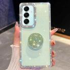 For Samsung Galaxy A17 5G Diamond Glitter Diamond Round Holder Phone Case(Light Green) - 1
