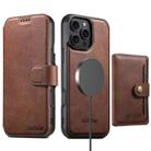 For iPhone 12 Pro Max Suteni Q05S1 3-in-1 Detachable Wallet MagSafe Leather Phone Case(Brown) - 2