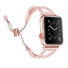 For Apple Watch 46mm / 49mm / 45mm / 44mm V-Shaped Diamond Zinc Alloy Watch Band(Pink) - 2