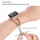 For Apple Watch 42mm / 41mm / 40mm / 38mm V-Shaped Diamond Zinc Alloy Watch Band(Champagne) - 3