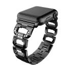 For Apple Watch 46mm / 49mm / 45mm / 44mm Square Diamond Zinc Alloy Watch Band(Black) - 2