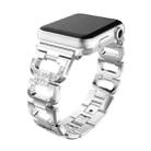 For Apple Watch 42mm / 41mm / 40mm / 38mm Square Diamond Zinc Alloy Watch Band(Silver) - 2