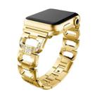For Apple Watch 42mm / 41mm / 40mm / 38mm Square Diamond Zinc Alloy Watch Band(Gold) - 2