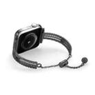 For Apple Watch 46mm / 49mm / 45mm / 44mm White Stone Love Bracelet Zinc Alloy Watch Band(Black) - 2