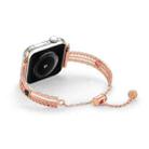 For Apple Watch 46mm / 49mm / 45mm / 44mm White Stone Love Bracelet Zinc Alloy Watch Band(Rose Gold) - 2