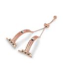 For Apple Watch 46mm / 49mm / 45mm / 44mm White Stone Love Bracelet Zinc Alloy Watch Band(Rose Gold) - 3