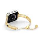 For Apple Watch 42mm / 41mm / 40mm / 38mm White Stone Love Bracelet Zinc Alloy Watch Band(Gold) - 2