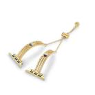 For Apple Watch 42mm / 41mm / 40mm / 38mm White Stone Love Bracelet Zinc Alloy Watch Band(Gold) - 3