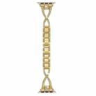 For Apple Watch 46mm / 49mm / 45mm / 44mm Crossed Diamond Zinc Alloy Watch Band(Gold) - 2