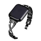For Apple Watch 42mm / 41mm / 40mm / 38mm Crossed Diamond Zinc Alloy Watch Band(Black) - 1