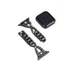 For Apple Watch 42mm / 41mm / 40mm / 38mm Crossed Diamond Zinc Alloy Watch Band(Black) - 2