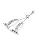 For Apple Watch 46mm / 49mm / 45mm / 44mm Metal Feather Copper Zinc Alloy Watch Band(Silver) - 3