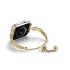 For Apple Watch 46mm / 49mm / 45mm / 44mm Metal Feather Copper Zinc Alloy Watch Band(Gold) - 2