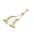 For Apple Watch 46mm / 49mm / 45mm / 44mm Metal Feather Copper Zinc Alloy Watch Band(Gold) - 3