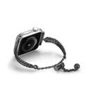 For Apple Watch 42mm / 41mm / 40mm / 38mm Metal Feather Copper Zinc Alloy Watch Band(Black) - 2