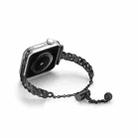 For Apple Watch 42mm / 41mm / 40mm / 38mm Braid Metal Glossy Zinc Alloy Watch Band(Black) - 2