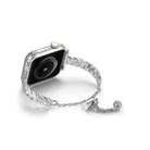 For Apple Watch 42mm / 41mm / 40mm / 38mm Braid Metal Glossy Zinc Alloy Watch Band(Silver) - 2