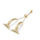For Apple Watch 42mm / 41mm / 40mm / 38mm Braid Metal Glossy Zinc Alloy Watch Band(Gold) - 3