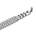 For Apple Watch 42mm / 41mm / 40mm / 38mm Rhombic Diamond Zinc Alloy Watch Band(Silver) - 3