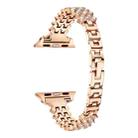 For Apple Watch 42mm / 41mm / 40mm / 38mm Rhombic Diamond Zinc Alloy Watch Band(Rose Gold) - 2