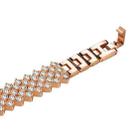 For Apple Watch 42mm / 41mm / 40mm / 38mm Rhombic Diamond Zinc Alloy Watch Band(Rose Gold) - 3