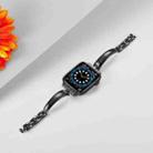 For Apple Watch 42mm / 41mm / 40mm / 38mm Metal Bracelets Zinc Alloy Watch Band(Black) - 3