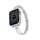 For Apple Watch 42mm / 41mm / 40mm / 38mm Metal Bracelets Zinc Alloy Watch Band(Silver) - 1