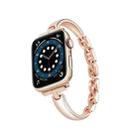 For Apple Watch 42mm / 41mm / 40mm / 38mm Metal Bracelets Zinc Alloy Watch Band(Rose Gold) - 1